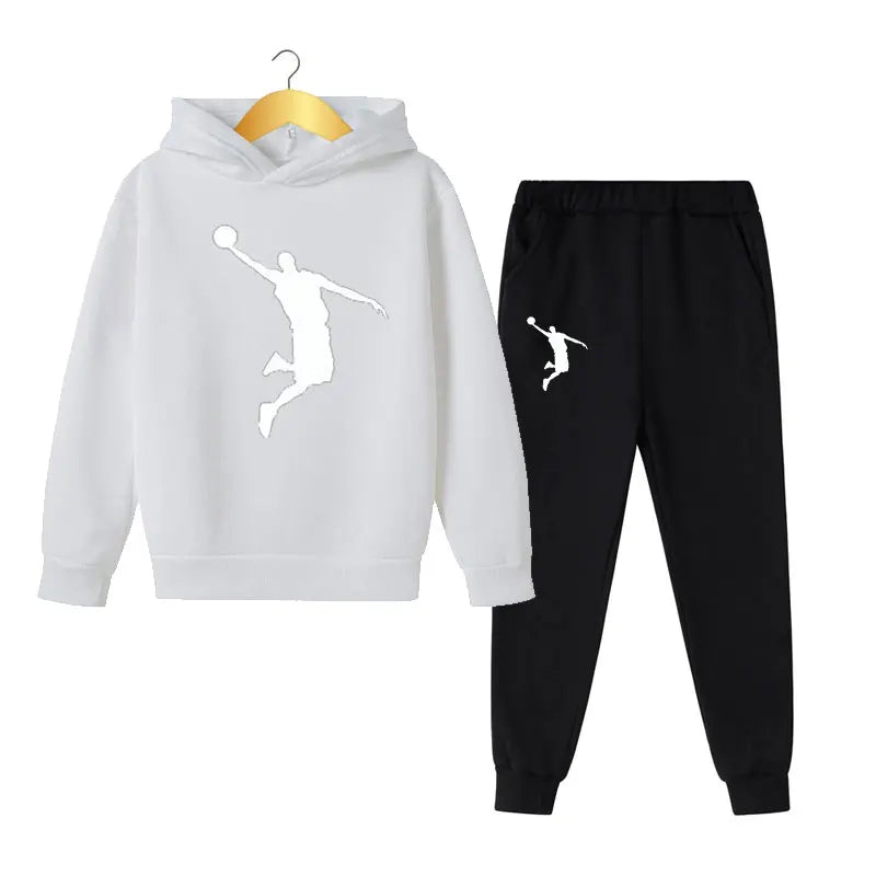 Kids Autumn Spring Fashion 2Pcs Hoodie+Pants Sports Suits 3-13 Years Boys Girls Casual Outfits Tracksuits Children Clothing Sets