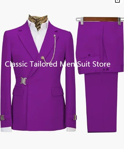 Men's Suits Blazer Pants for Men Jacket Italian Designer Party Wedding Slim Fit Homme 2PCS Clothing