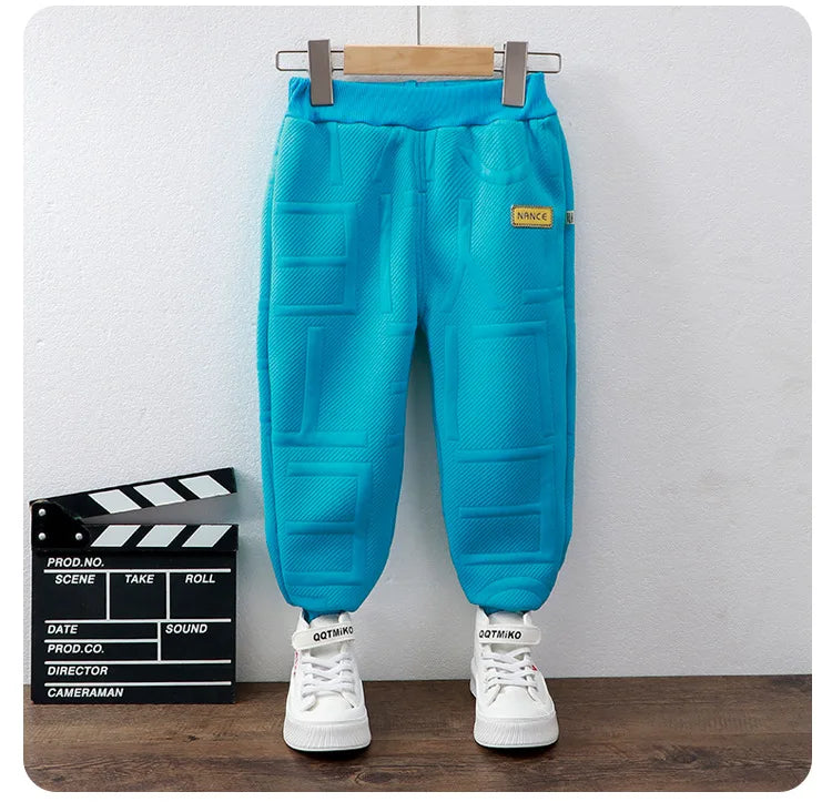 Children Sweatpants for Boys Girls Autumn Winter Thick Casual Pants Girl Student Loose Sports Pants Kawaii Letter Kids Trousers