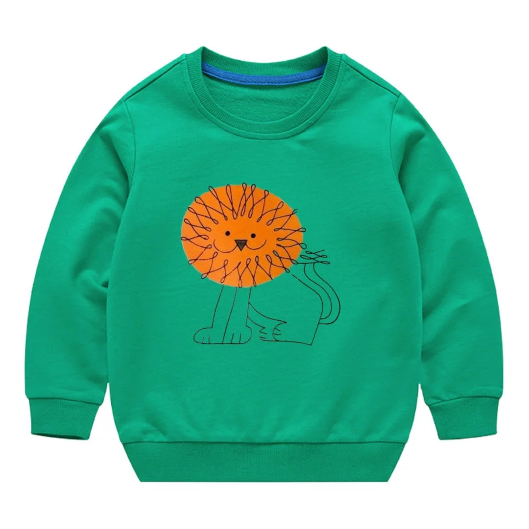 2024 New Autumn Boys Sweatshirts Cotton Kids Hoodies Casual Cartoon Printting Shirts Baby Boy Clothing 2-7 Years Children Tops