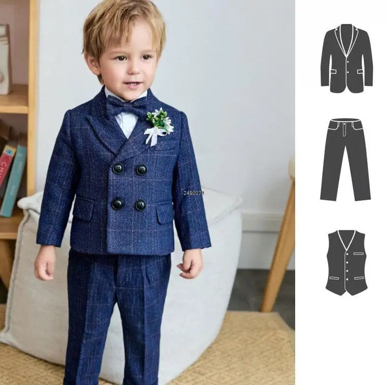 Newborn Baby Boys 1 Year Birthday Suit Kids Photograph Suit Children Formal Wedding Dress Teenager Performance Party Costume