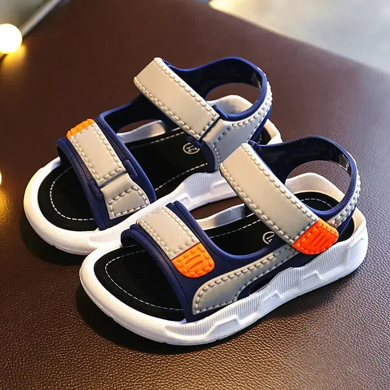 Summer Baby Sandals Solid Color Baby Boy Sandals Soft Sole Anti-slip Boys Girls Sandals Toddler Baby Shoes Beach