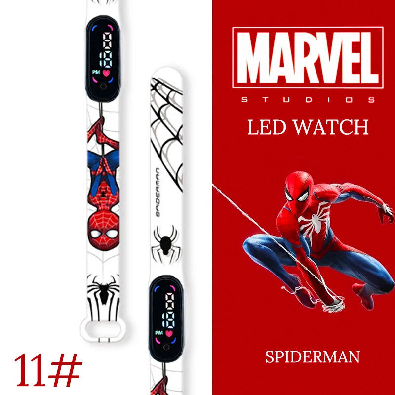 MINISO Spiderman Kid's Watches Men Sport Wristband Bracelet Waterproof Children Digital Watch Boys LED Clock relogio montre