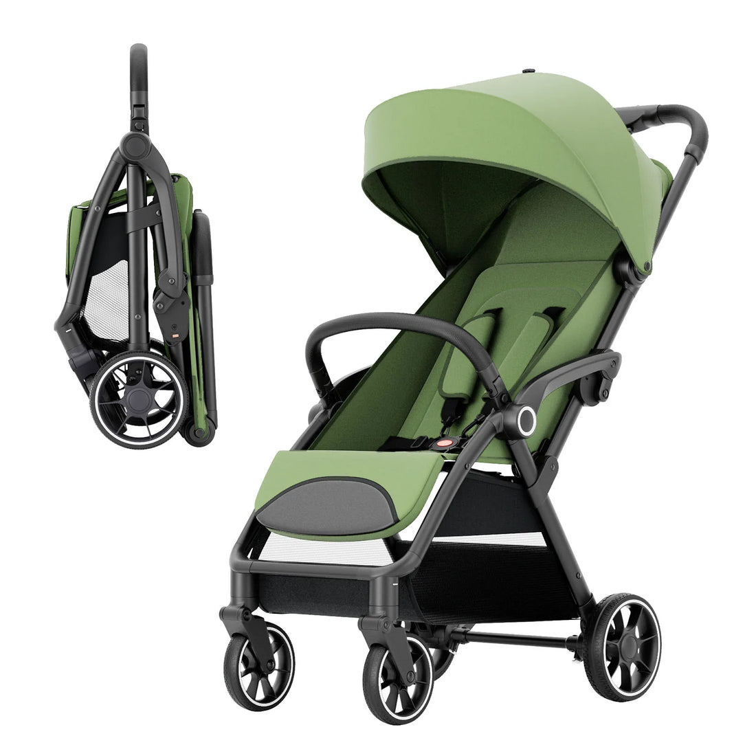 High View Portable Baby Stroller Compact Lightweight Travel Stroller for Babies & Toddlers With 360°Swivel Seat