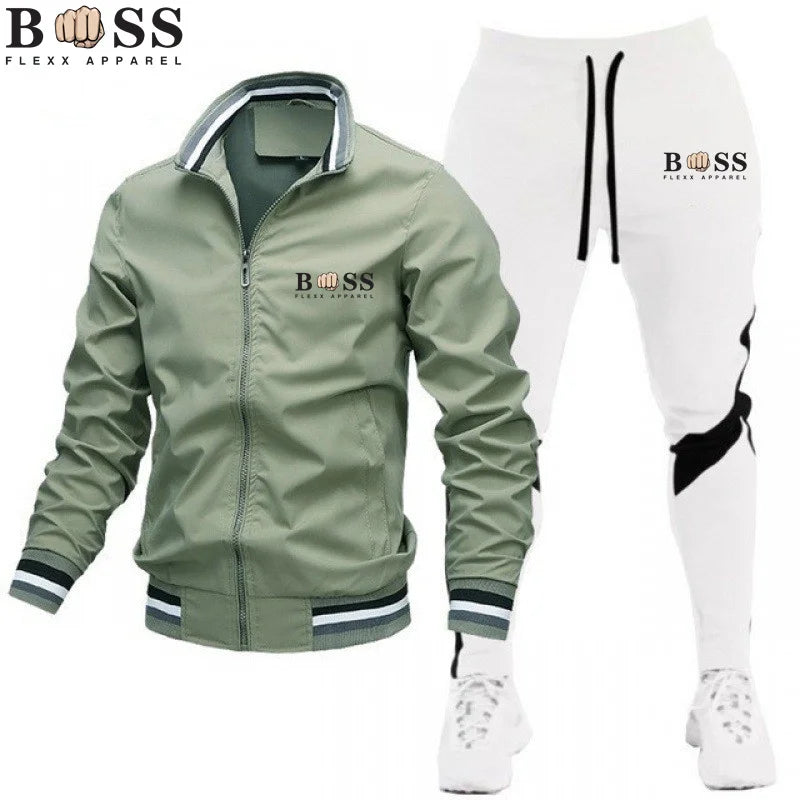 New Mens Tracksuits 2025 Men Sets Sweatshirt+sweatpants Tracksuit Zipper Stand Collar Sports Suit Jogging Fitness Men Clothing