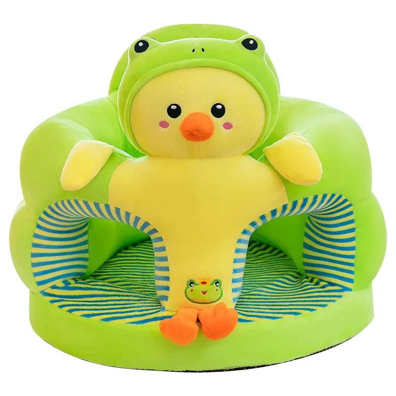 1pc Baby Sofa Support Seat Cover Toddler Cartoon Plush Chair Learning To Sit Comfortable Washable without Filler Cradle