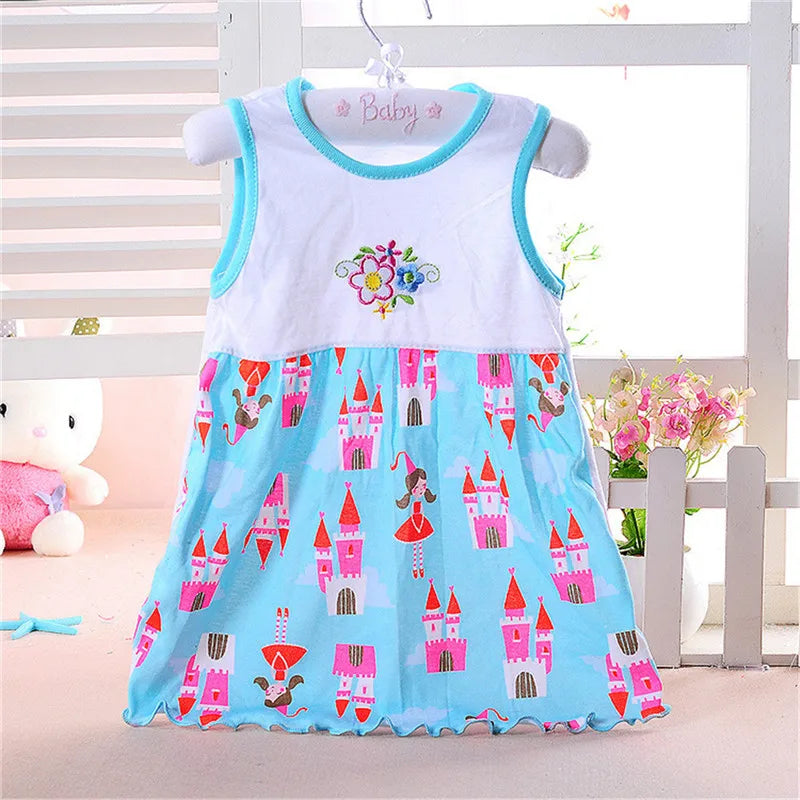 Hot Infant Baby Girl Dress Cotton Regular Sleeveless Dresses Casual Clothing 0-24 M For Summer