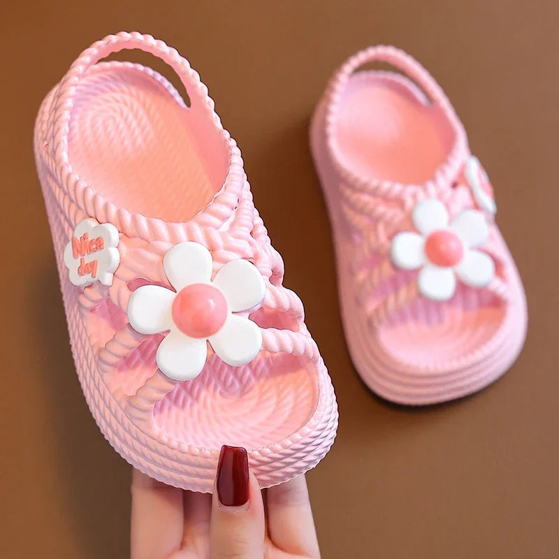 Children's Slippers Summer Girls and Boys Bathroom Home Anti slip Beach Shoes Soft Soled Baby Sandals