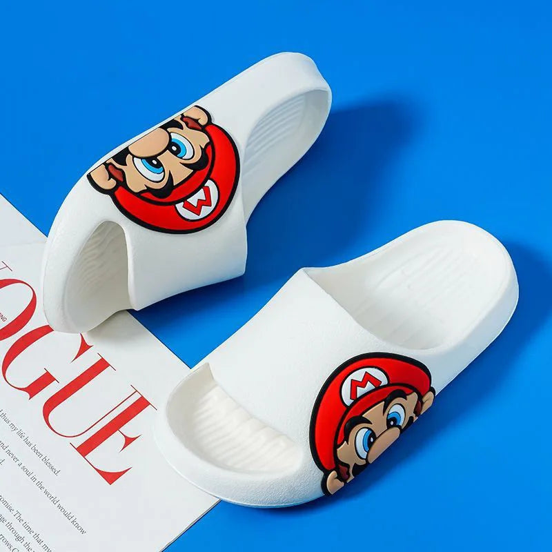 Super Mario summer cartoon slippers cute and comfortable boys and girls bathroom breathable non-slip shoes outer wear slippers