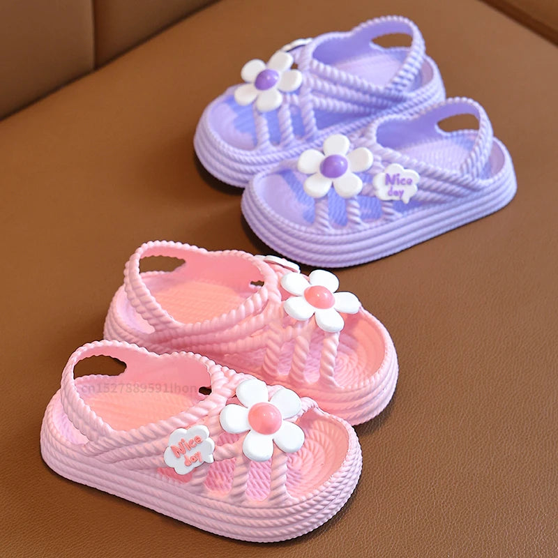 Children's Slippers Summer Girls and Boys Bathroom Home Anti slip Beach Shoes Soft Soled Baby Sandals