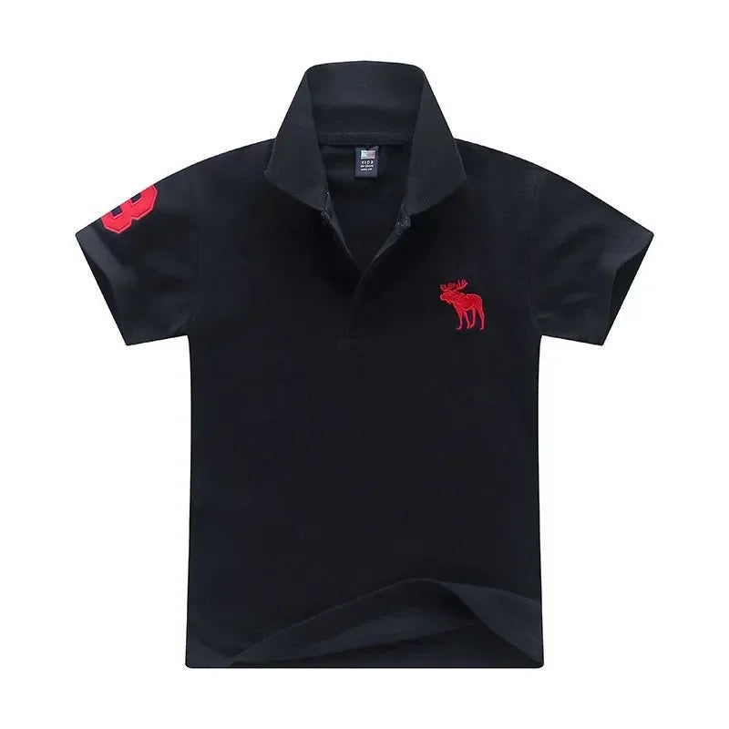 Baby Boys Polo Shirts Kids Short Sleeved T-shirt Cartoon Embroidery Blouses 2024 Summer 2 To 8 Yrs Children's Clothing