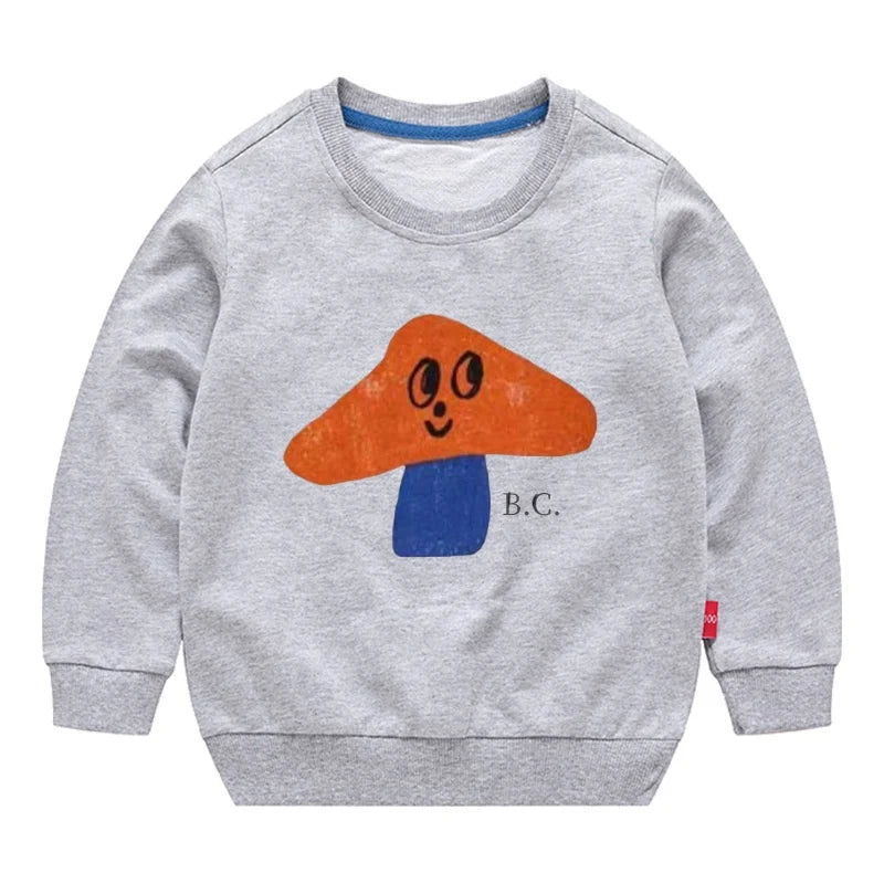 2024 New Autumn Boys Sweatshirts Cotton Kids Hoodies Casual Cartoon Printting Shirts Baby Boy Clothing 2-7 Years Children Tops