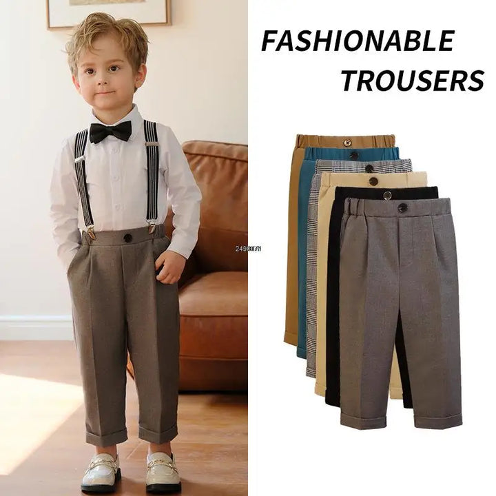 Formal Trousers For School Boys Children Kids Photography Pants For Birthday Wedding Big Boys Classic Fashion Pants Costume