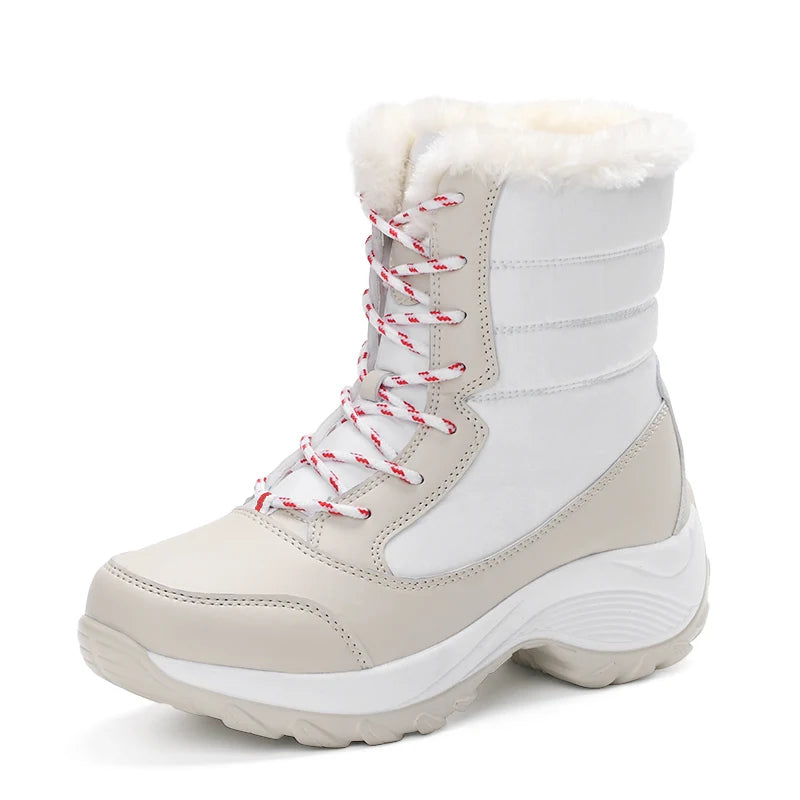 Snow boots women's boots winter warm plush plus size outdoor casual boots anti-slip high-top cotton boots women's cotton shoes