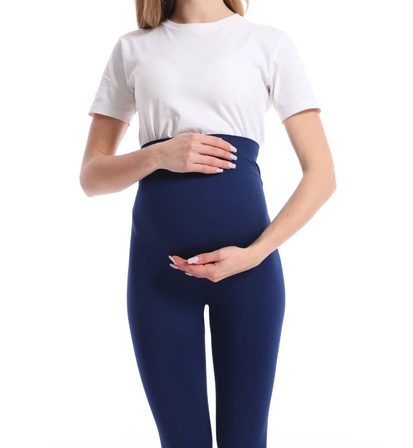 High Waist pregnancy Leggings Skinny Maternity clothes for pregnant women Belly Support Knitted Leggins Body Shaper Trousers