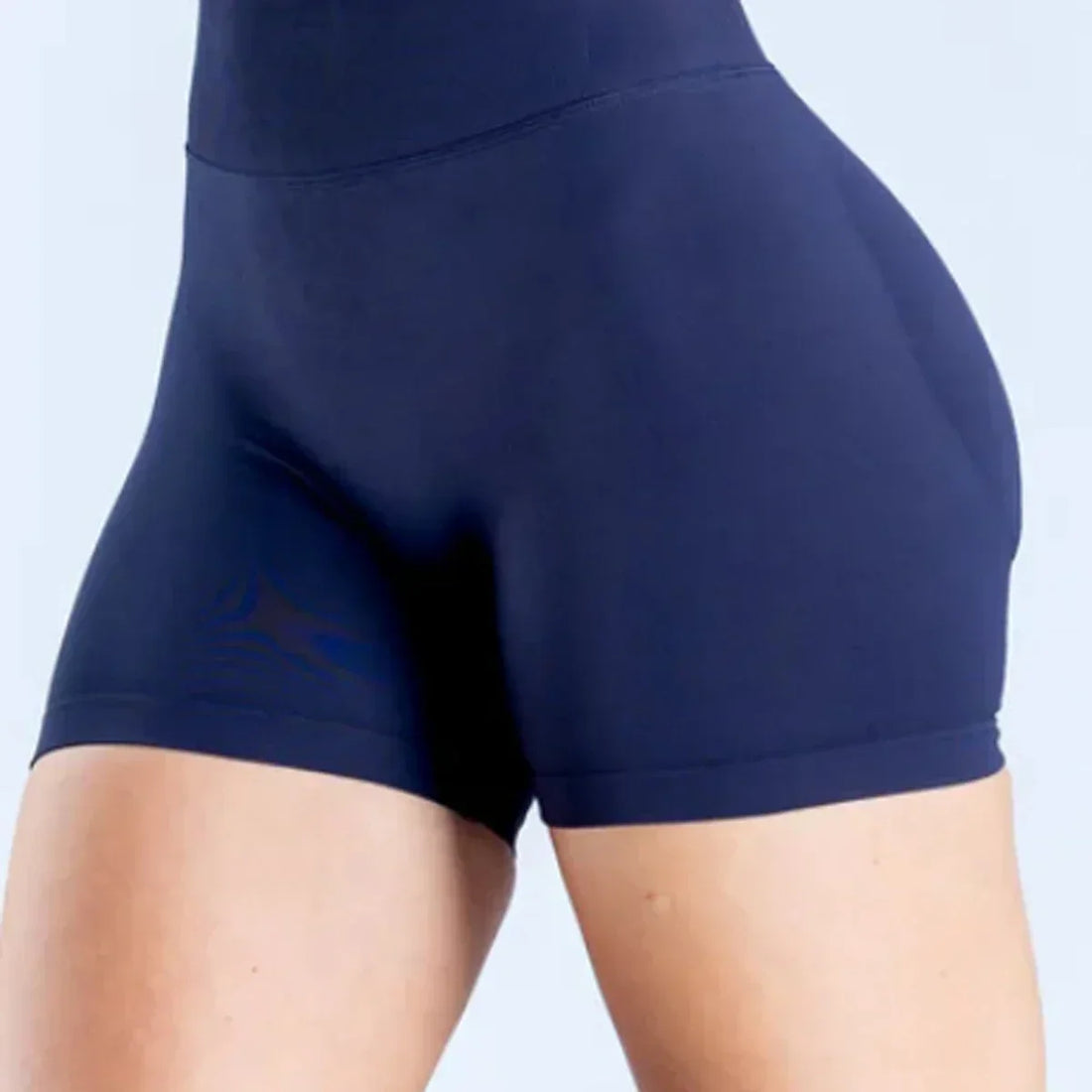 Impact Shorts 4.5" With Logo Low Ribbed Band Yoga Shorts Seamless Scrunch Bum Workout Gym Shorts Yoga Booty Running Short Pants