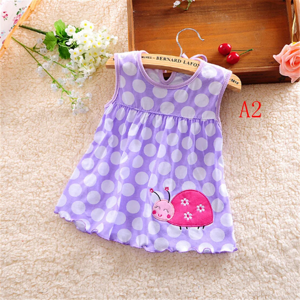 0-24M New borns Cotton Flower Sleeveless Dresses Baby Girls Summer Multi Pattern Clothes Kids Princess Dress for 0-2Y Children