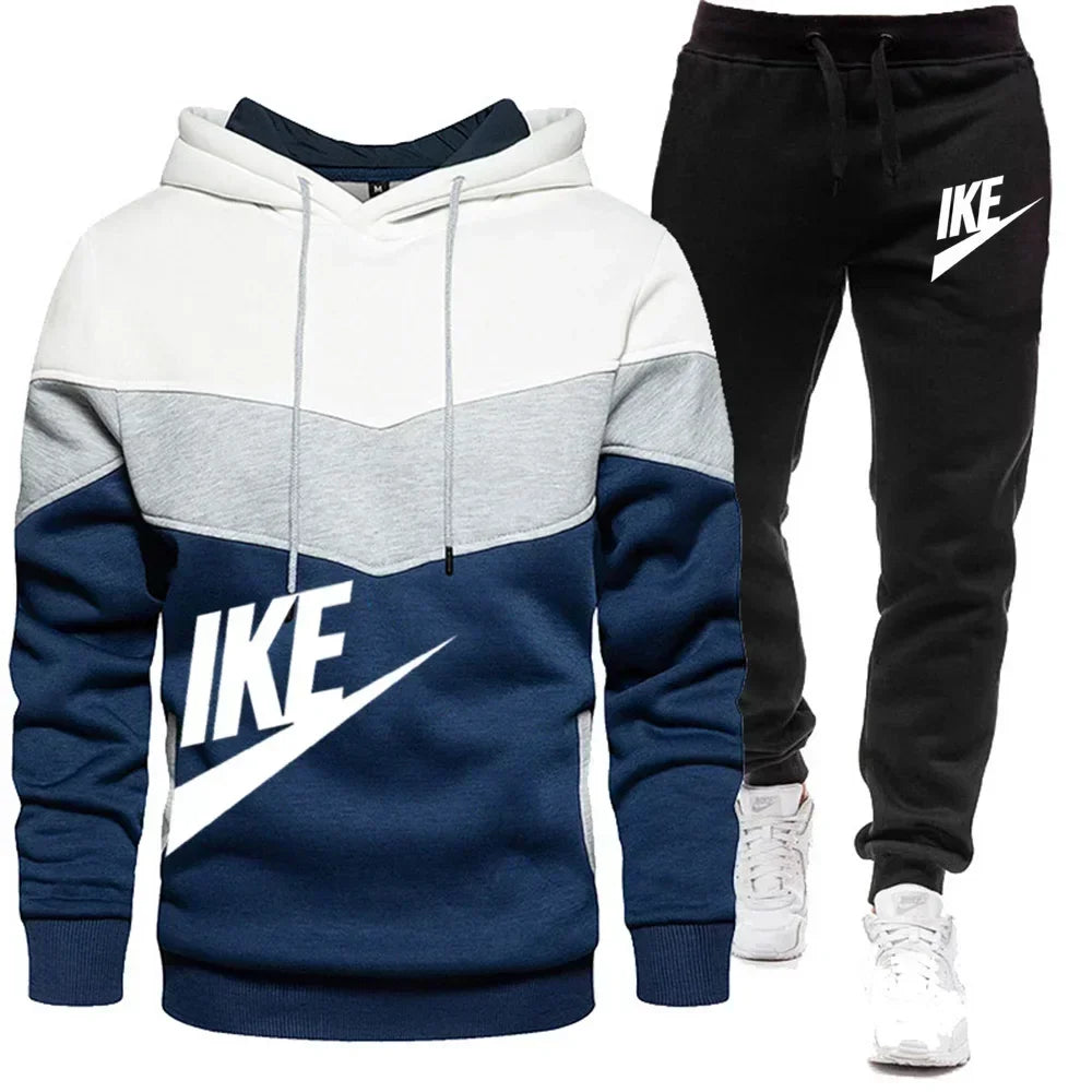 2025 New Men's Autumn Winter Sets Zipper Hoodie+Pants Pieces Casual Tracksuit Male Sportswear  Clothing