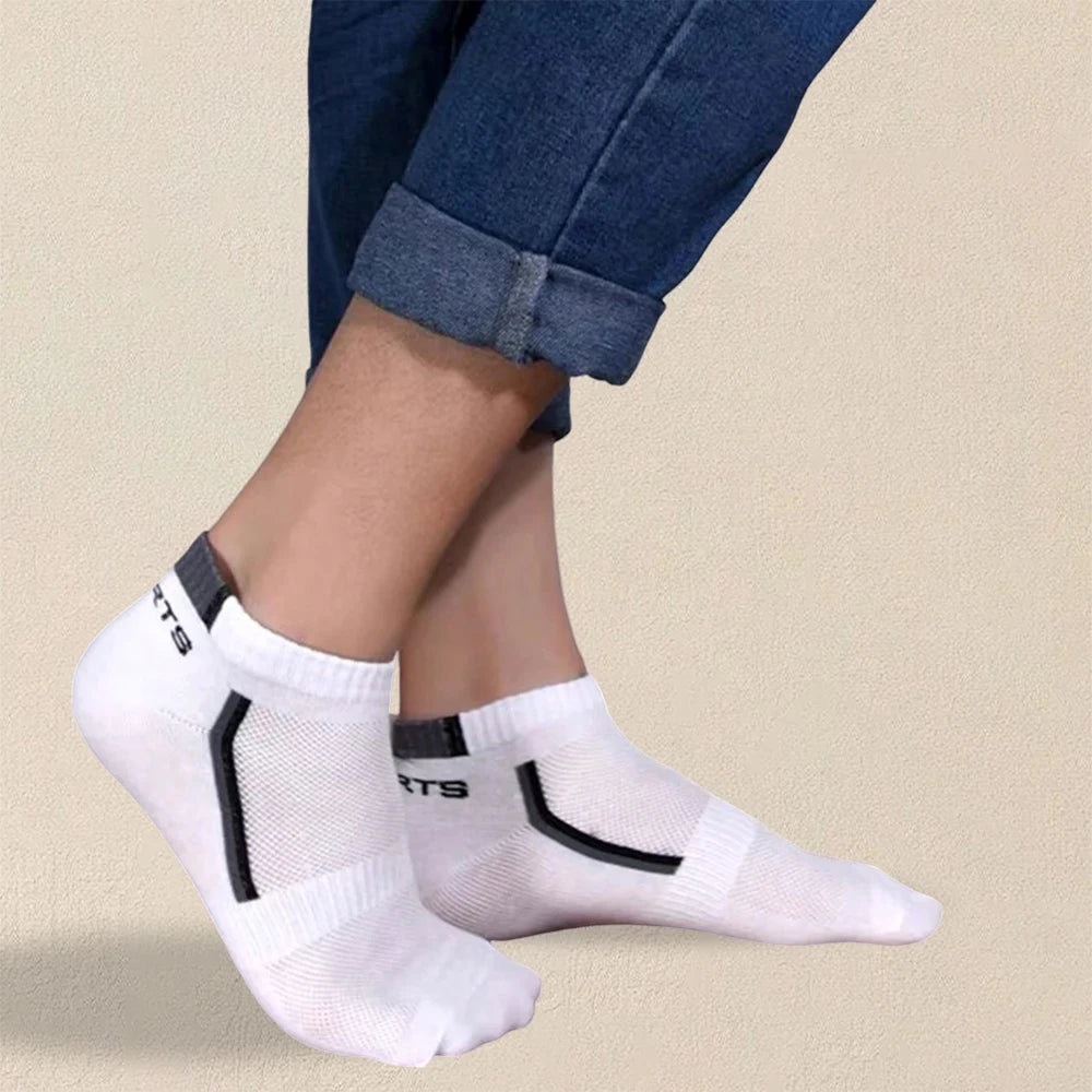 5 Pairs Men Summer Socks Trendy Fashionable Simple Versatile Men Ankle Socks Comfortable Lightweight Breathable Casual Socks