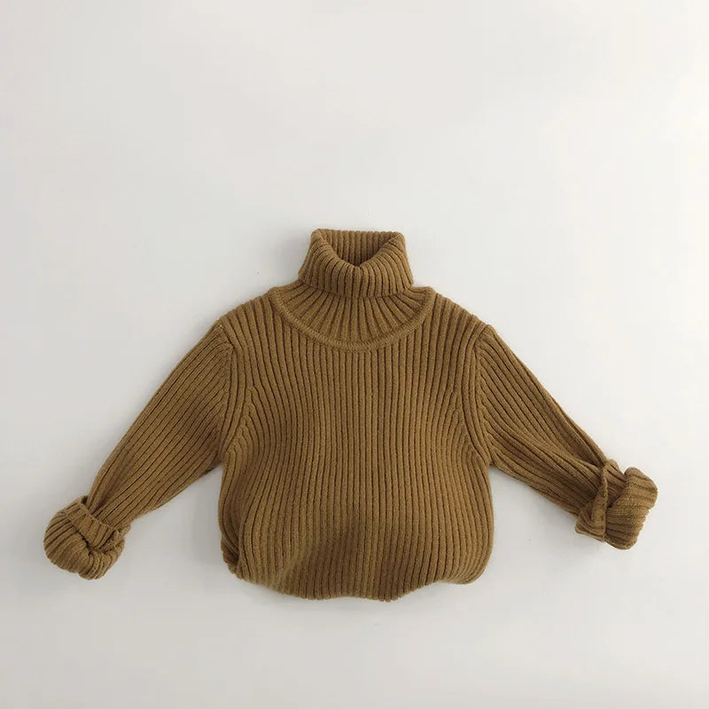 MILANCEL Kids Sweaters Turtleneck Boys Pullovers Vintage Girls Knitwear Warm Base Sweater