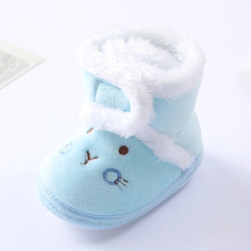 Snow Boots Baby Toddler Soft Sole Plus Velvet Warm Newborn First Walkers Infant Comfortable Walking Shoes