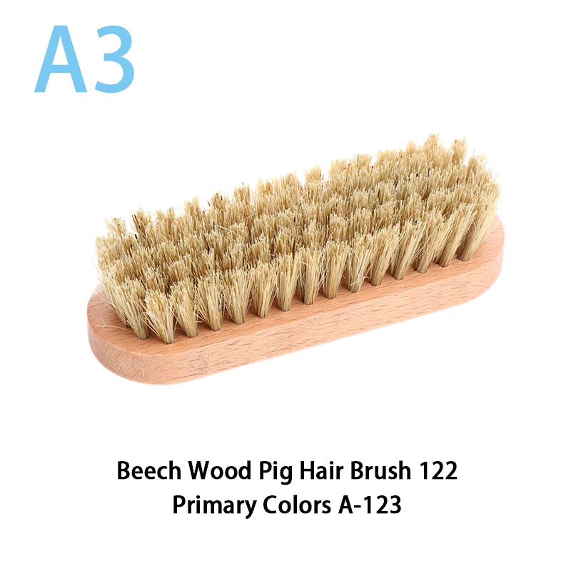 1PC Handle Dashboard Details Polishing And Cleaning Brush Horse Hair Wood Brush Leather Shoe Care And Cleaning Shoe Brush