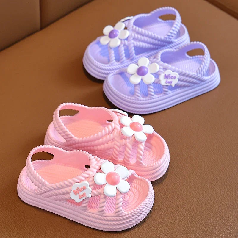 Children's Slippers Summer Girls and Boys Bathroom Home Anti slip Beach Shoes Soft Soled Baby Sandals