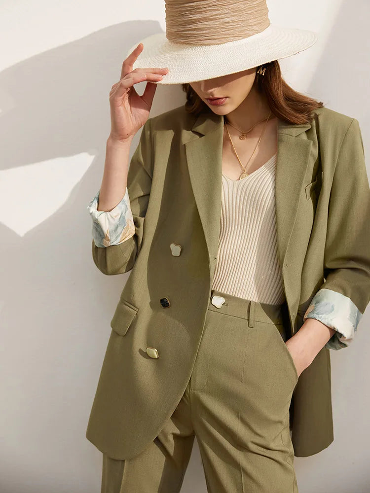 Amii Minimalism Spring Summer Women Suit Sold Separately Offical Lady Lapel Solid Blazer Women Suit Pants Female Shorts 12240756