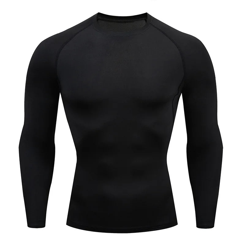 Men's T Shirt Outdoor Training Fitness Gym Jogging Running Sweatshirt Bat/-Man Compression Shirts Tight Elastic Breathable