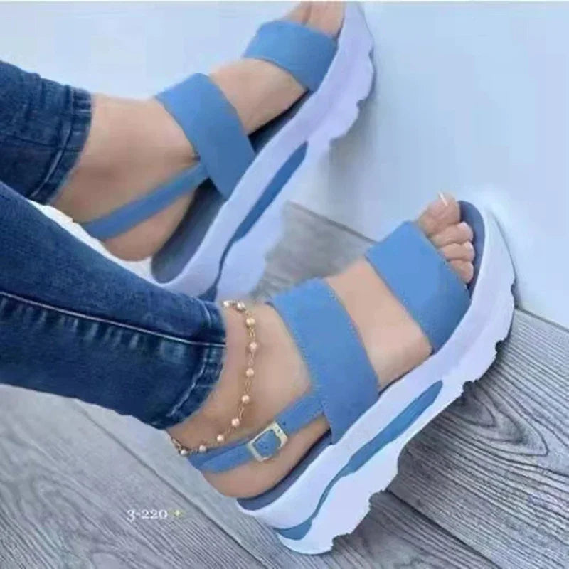 Women's Wedges Sandals  Summer New Woman Low Platform Shoes Sandals Heeled Fashion Shoes Female Footwear Wedges Shoes