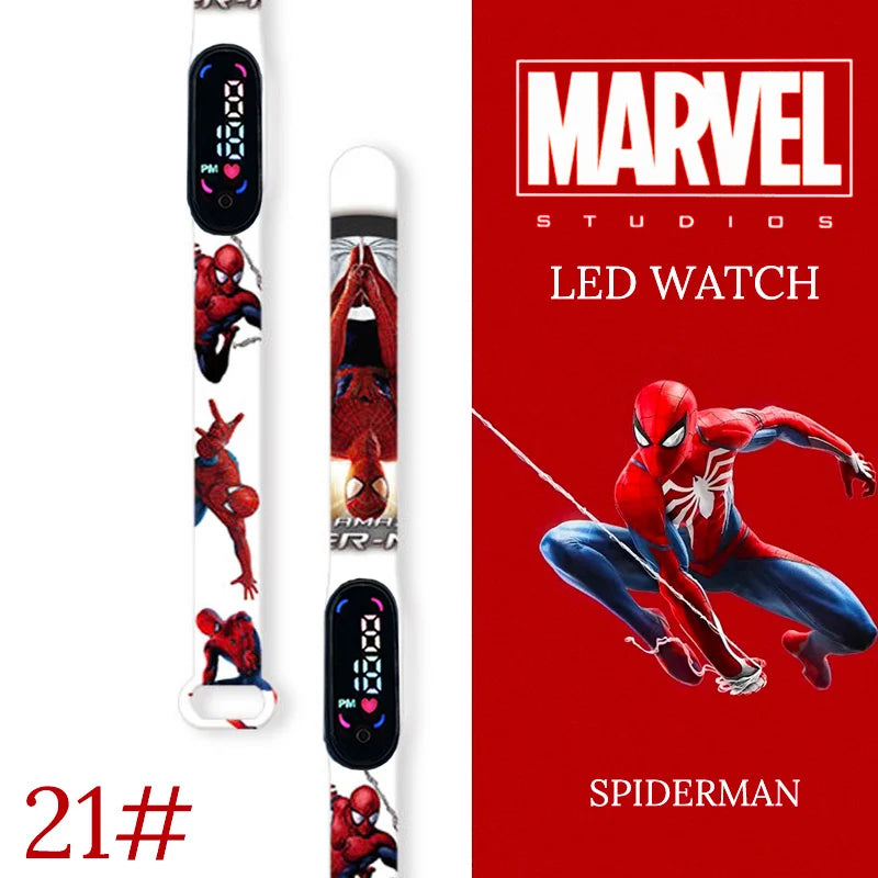 MINISO Spiderman Kid's Watches Men Sport Wristband Bracelet Waterproof Children Digital Watch Boys LED Clock relogio montre