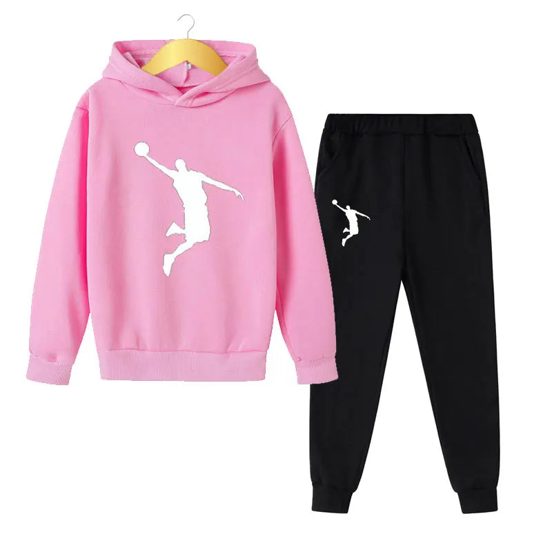 Kids Autumn Spring Fashion 2Pcs Hoodie+Pants Sports Suits 3-13 Years Boys Girls Casual Outfits Tracksuits Children Clothing Sets