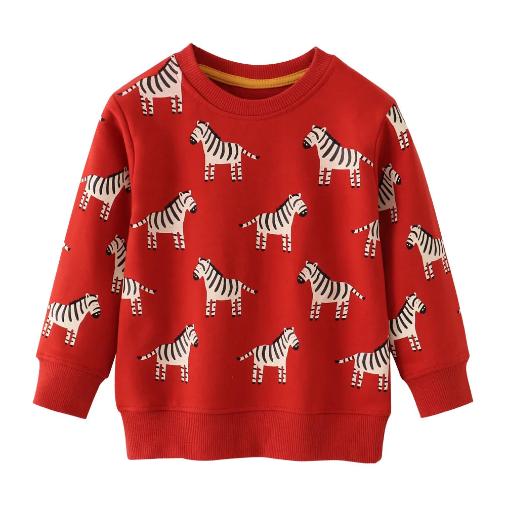 Jumping Meters 2-7T Long Sleeve Stars Print Boys Girls Sweatshirts Autumn Spring Kids Clothes Hot Selling Shirts Tops