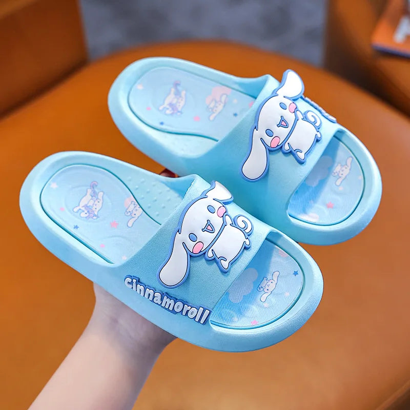 Sanrio Authorization Kuromi Children's Slides Summer Girls Indoor Non-slip Melody Baby Home Boys' Slippers Cute Outdoor Sandals