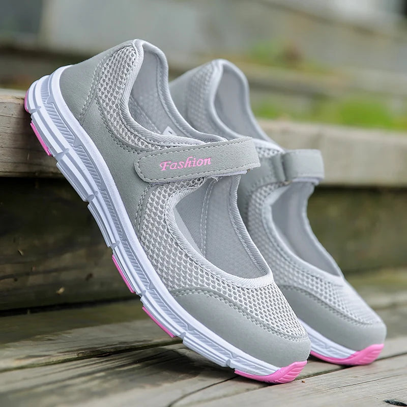 Women Shoes Breathable Vulcanized Shoes White ZapaWomen Sneakers Fashion Breathable Mesh Casual Walking Shoes Women Work Shoes