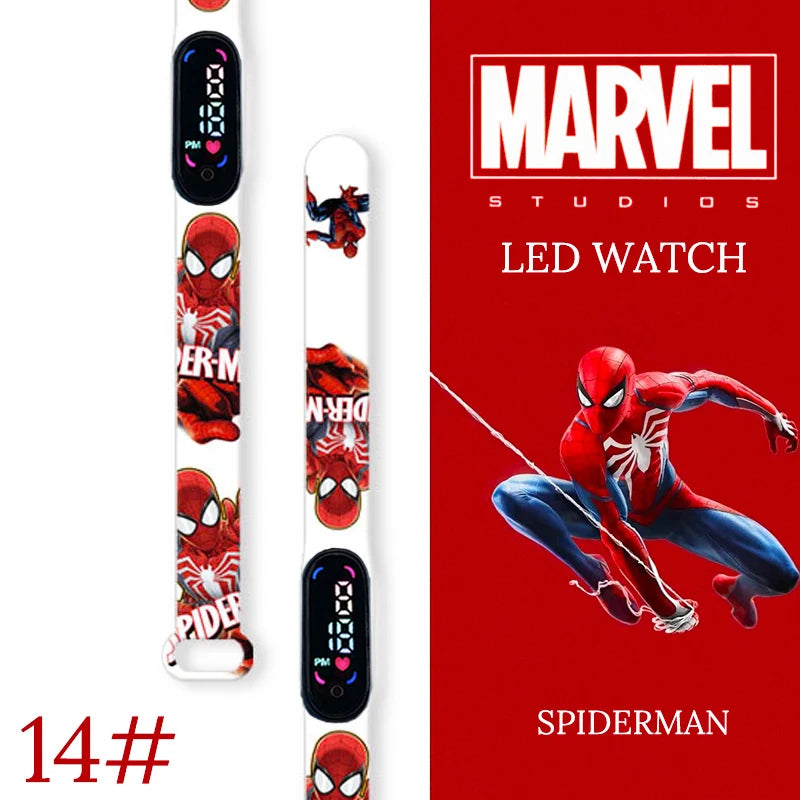 MINISO Spiderman Kid's Watches Men Sport Wristband Bracelet Waterproof Children Digital Watch Boys LED Clock relogio montre