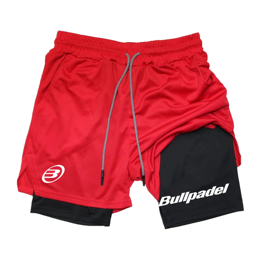 New Men's Padel Sport Shorts Summer Male Breathable Tennis Shorts Quick-Drying Badminton Trousers Outdoor Running Sportwear