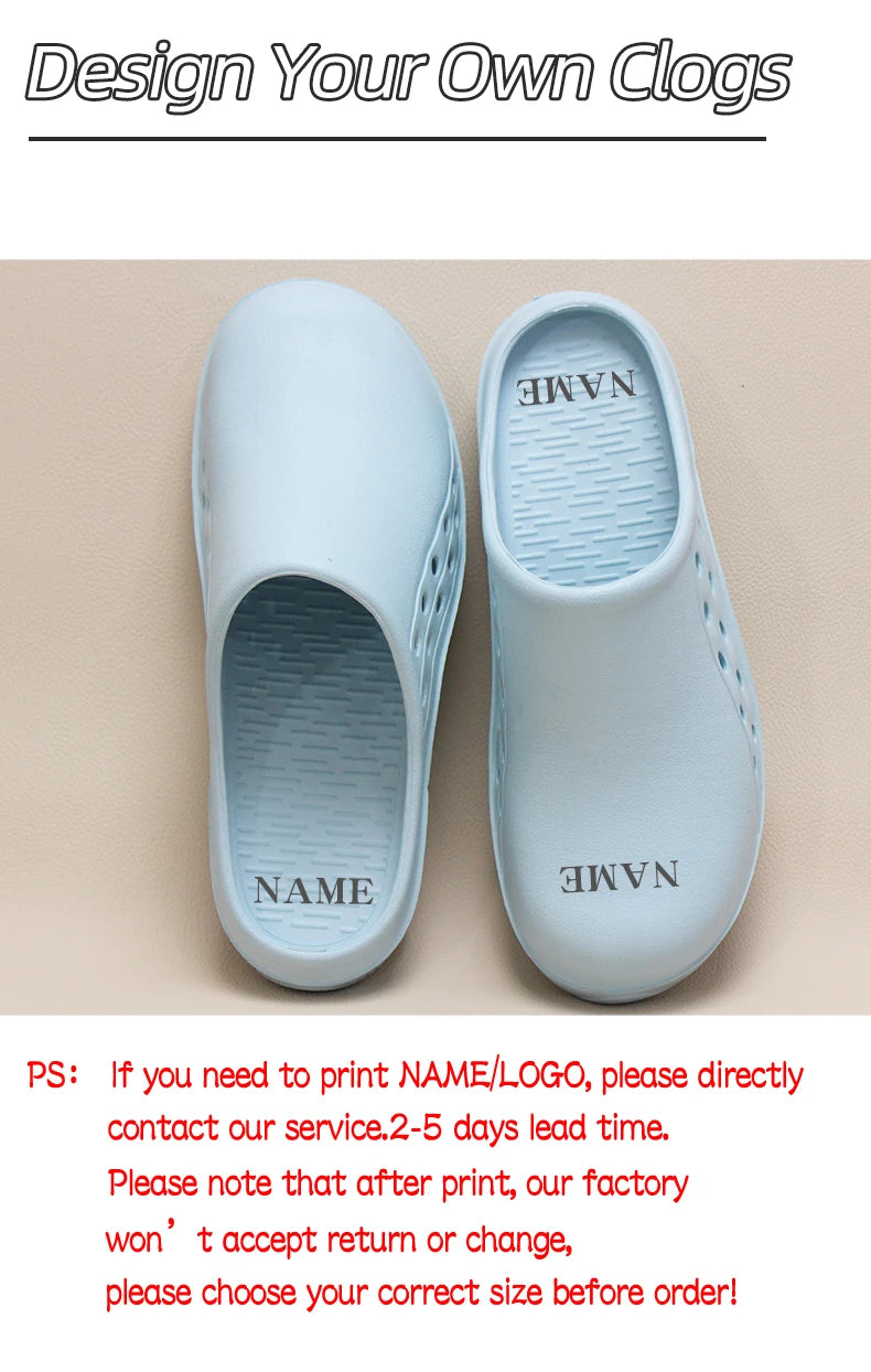 Slip Resistant Laboratory Doctor Clogs Women Men EVA Medical Shoes Ultra Light Surgical Shoes Breathable Garden Work Slippers