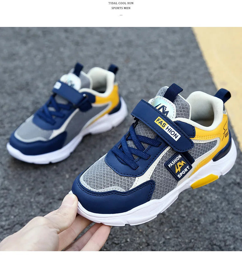 Kids' Sneakers Children Casual Sports Shoes for Boys Breathable Summer Mesh Kids Hook&Loop Students Girls School Running Shoes