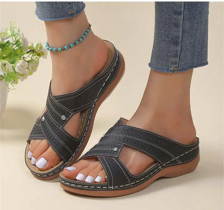 Summer Shoes Sandals Women Non-Slip Shoes For Women Slides Women Shoe Wedge Shoes Woman Plus Size Footwear Female Slipper