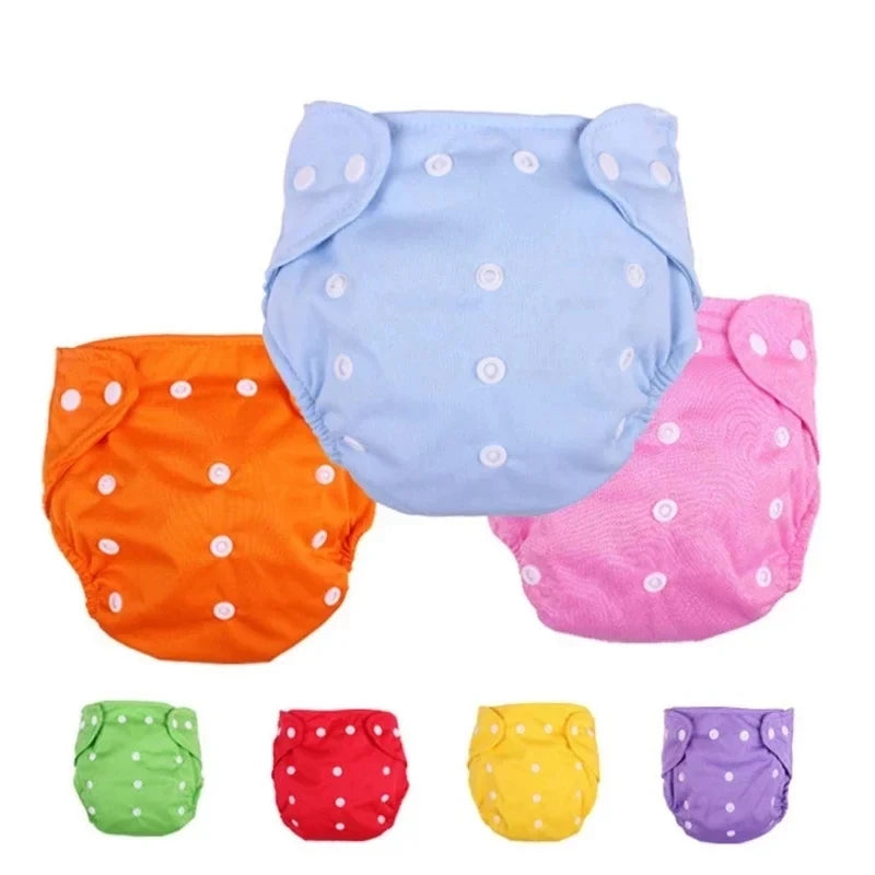 Baby Diapers Washable Reusable Nappies Grid Eco Friendly Cotton Baby Cloth Training Pant Cloth Diaper Adjustable Baby Fraldas