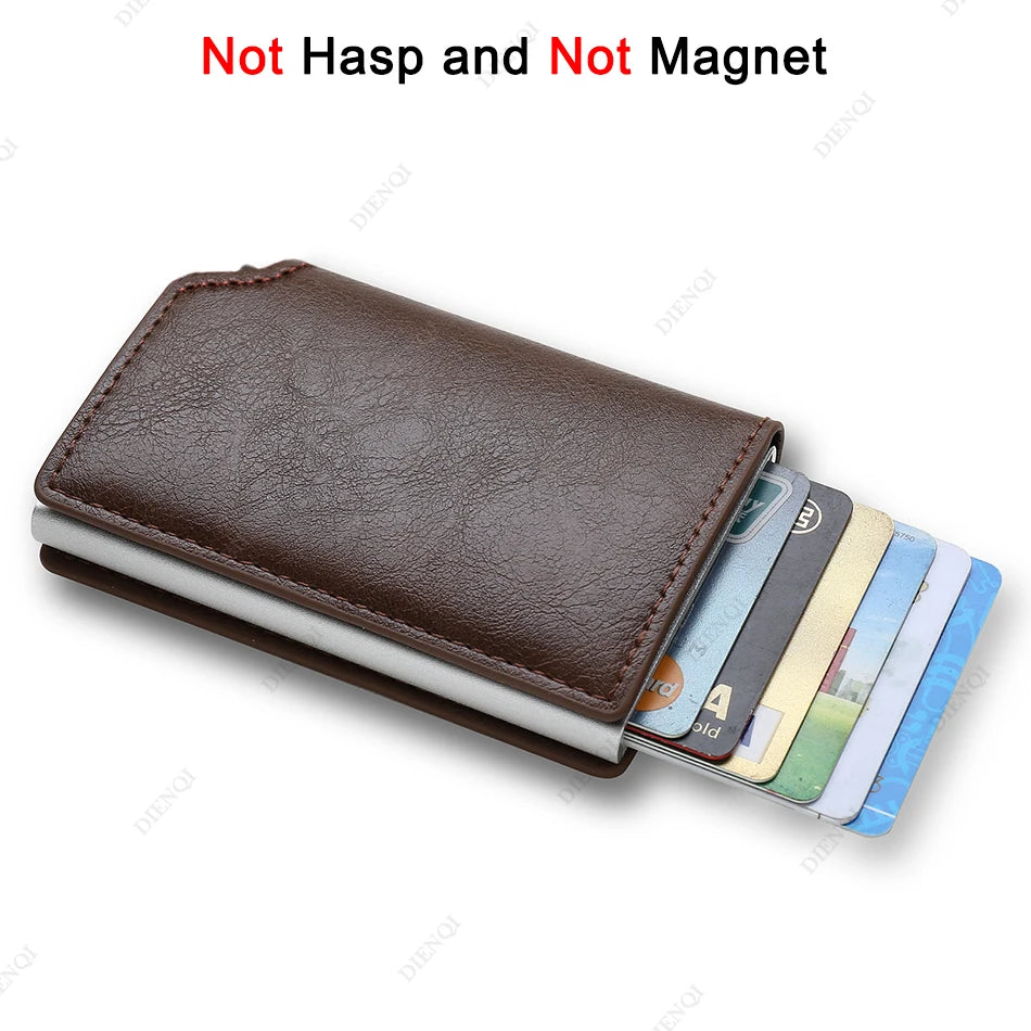 Anti Thief Rfid Credit Card Holder Smart Minimalist Wallet Men Women Slim Bank Cardholder Case Money Bag Cash Creditcard Purse