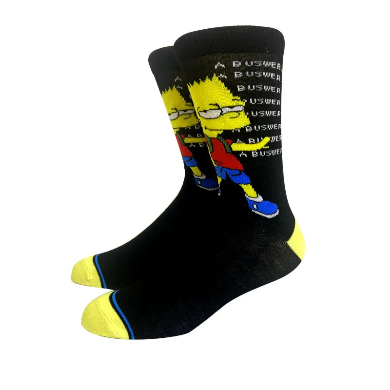 2024 New Anime Fashion Men's Socks Long Sock Knee-High Couples cosplay Sock Personality Hip Hop Harajuku Funny Sock for Women