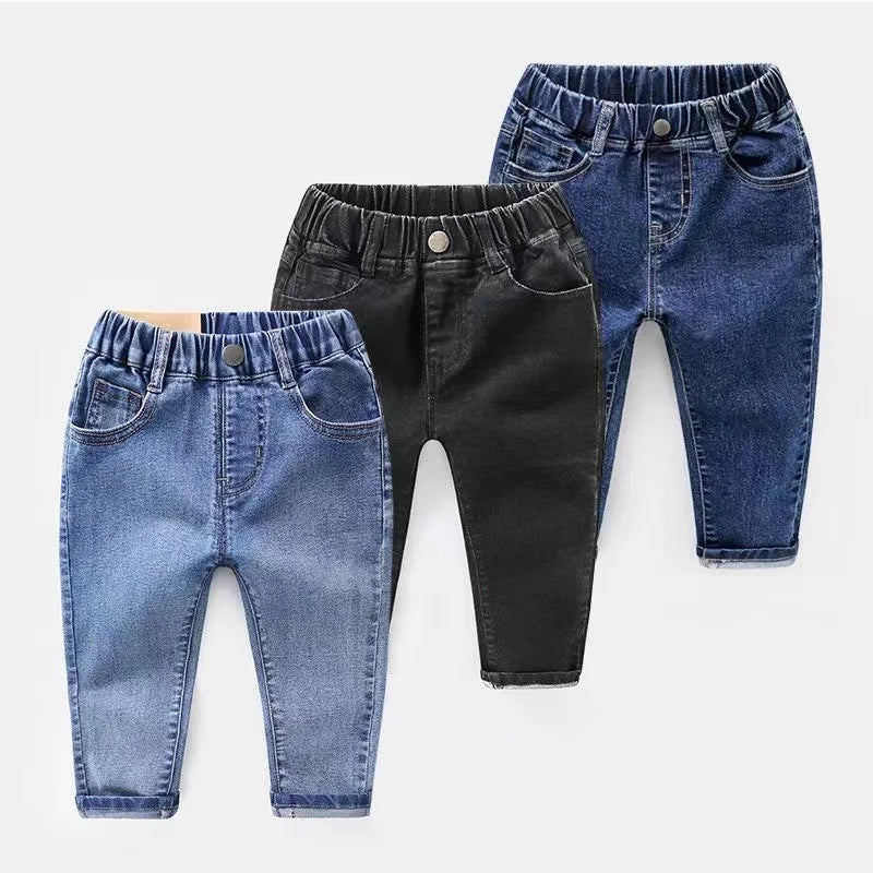 Kids Boys Jeans 2023 Spring And Autumn New Fashionable Elastic Pants Children's Wear Boys Loose Thin Jeans Children's Trousers