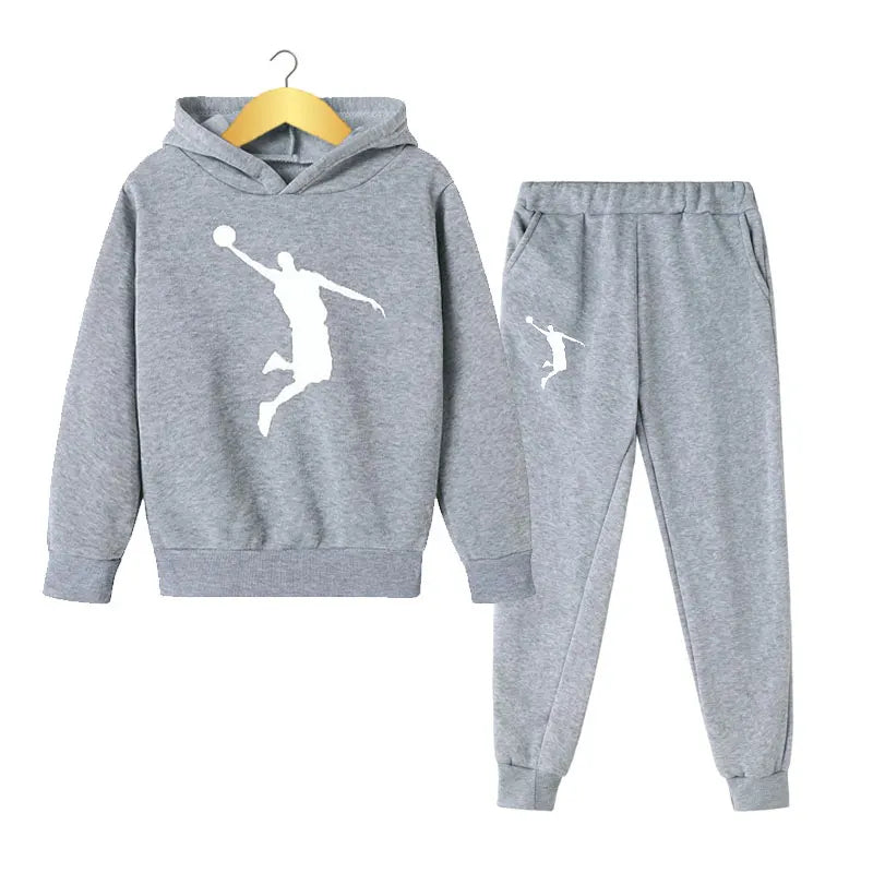 Kids Autumn Spring Fashion 2Pcs Hoodie+Pants Sports Suits 3-13 Years Boys Girls Casual Outfits Tracksuits Children Clothing Sets