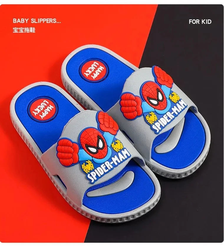 Disney Children's Slippers Cartoon Boys' Summer Home Shoes Boys Sandals Waterproof Anti-slip Kids Garden Shoes Size 24-39