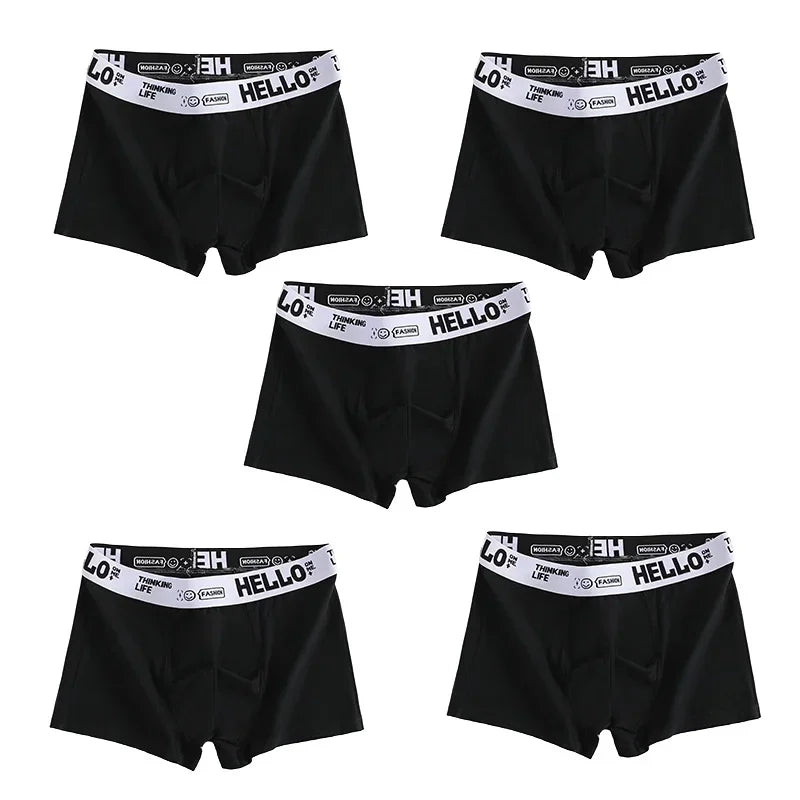 1/3/5pcs Men's Underwear, Breathable Comfy Quick Drying Stretchy Boxer Trunks, Sexy Underpants, Men's Trendy Boxer Panties