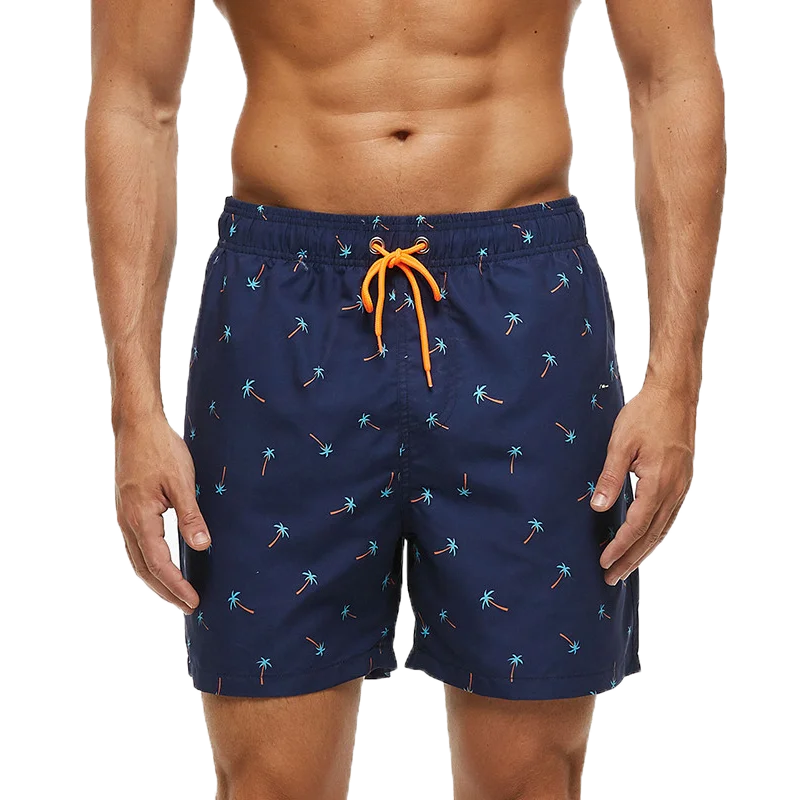 DATIFER Summer Men Beach Print Shorts Surfing Swimwear Fitness Workout Trunks Male Sportswear With Pockets Pants