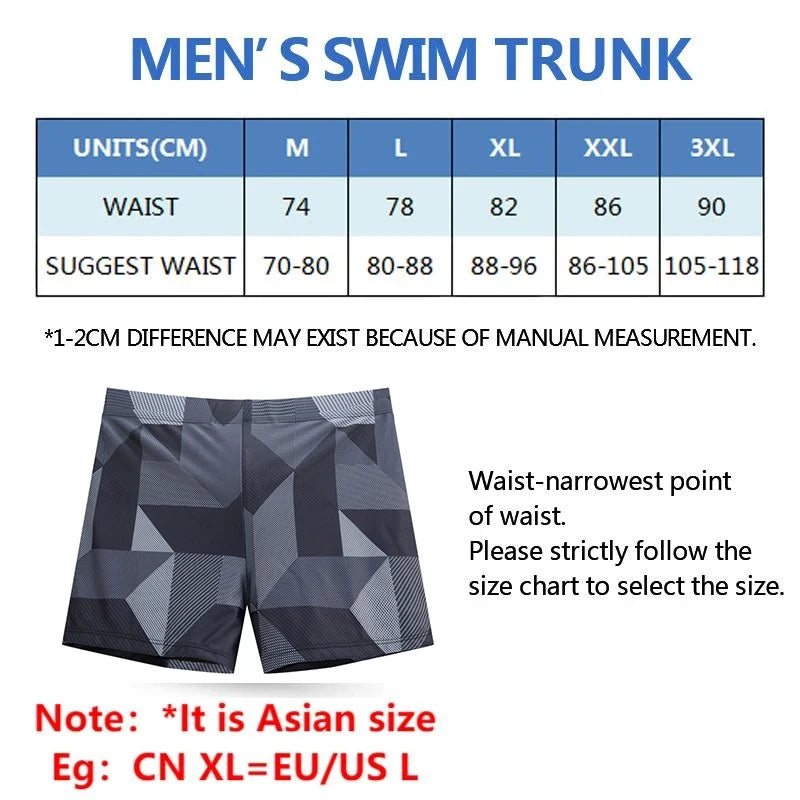 ESCATCH 2023 New Arrivals Men Swimwear Plus Size Fashion Printed Swimsuit Male High Quality Elastic Swim Trunks With Pad