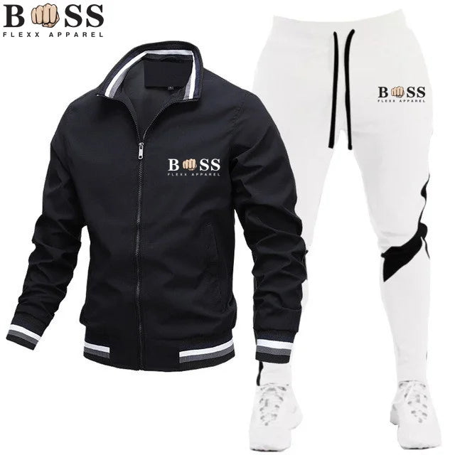 New Mens Tracksuits 2025 Men Sets Sweatshirt+sweatpants Tracksuit Zipper Stand Collar Sports Suit Jogging Fitness Men Clothing